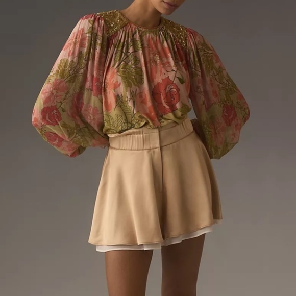 NWT ANTHROPOLOGY BI-nk Sequin-Embellished BLOUSE NEW WITH TAG SIZE US XL - Picture 2 of 6